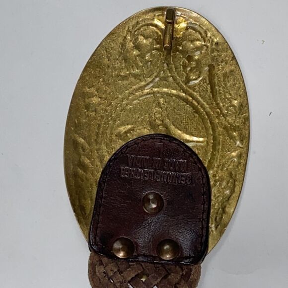 VINTAGE GENUINE LEATHER MADE IN INDIA UNIXES BELT SIZE L - Picture 4 of 11